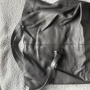 Vince Camuto Gray Leather Hobo Bag
